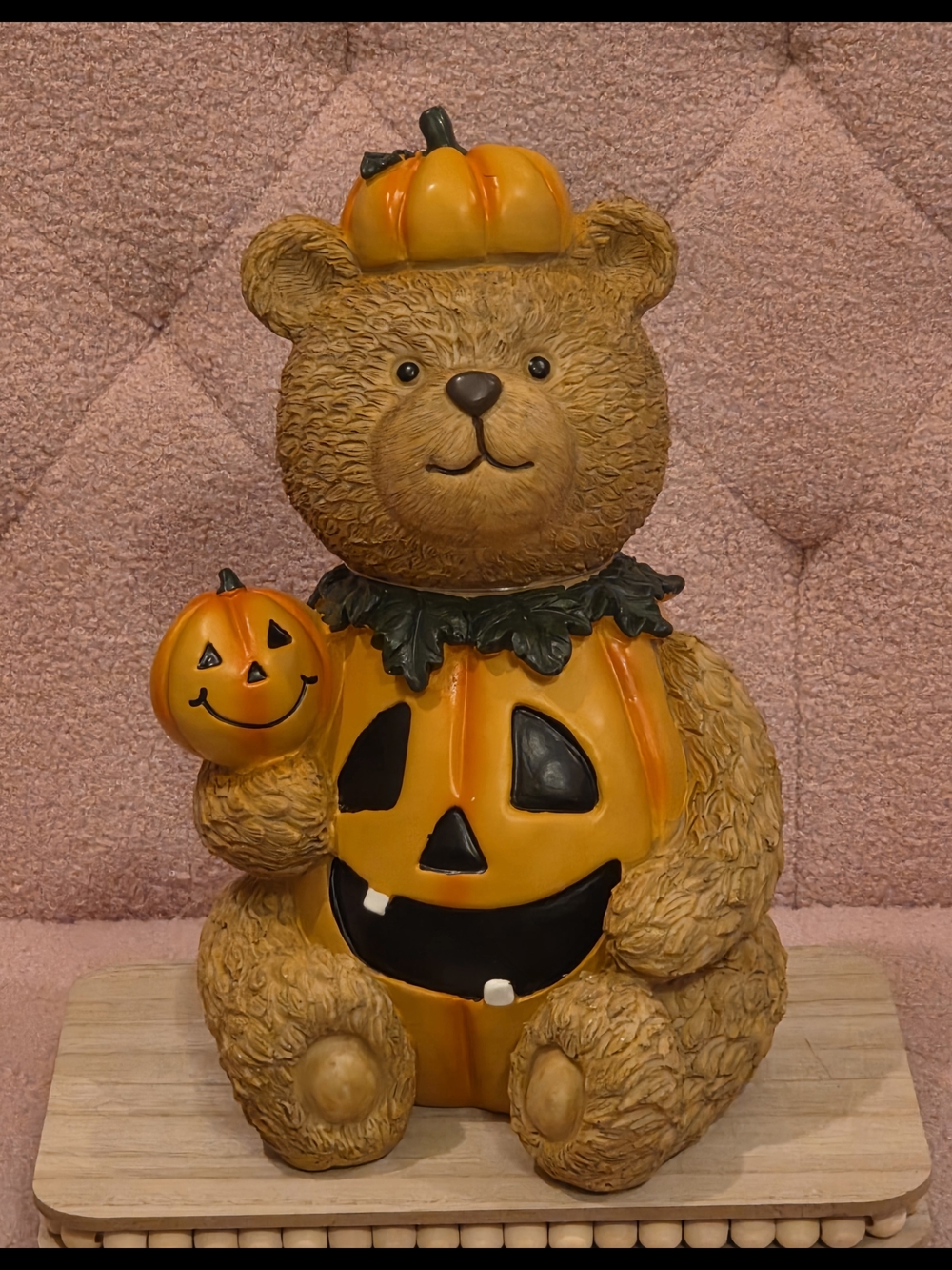 Pumpkin Bear Halloween Figurine